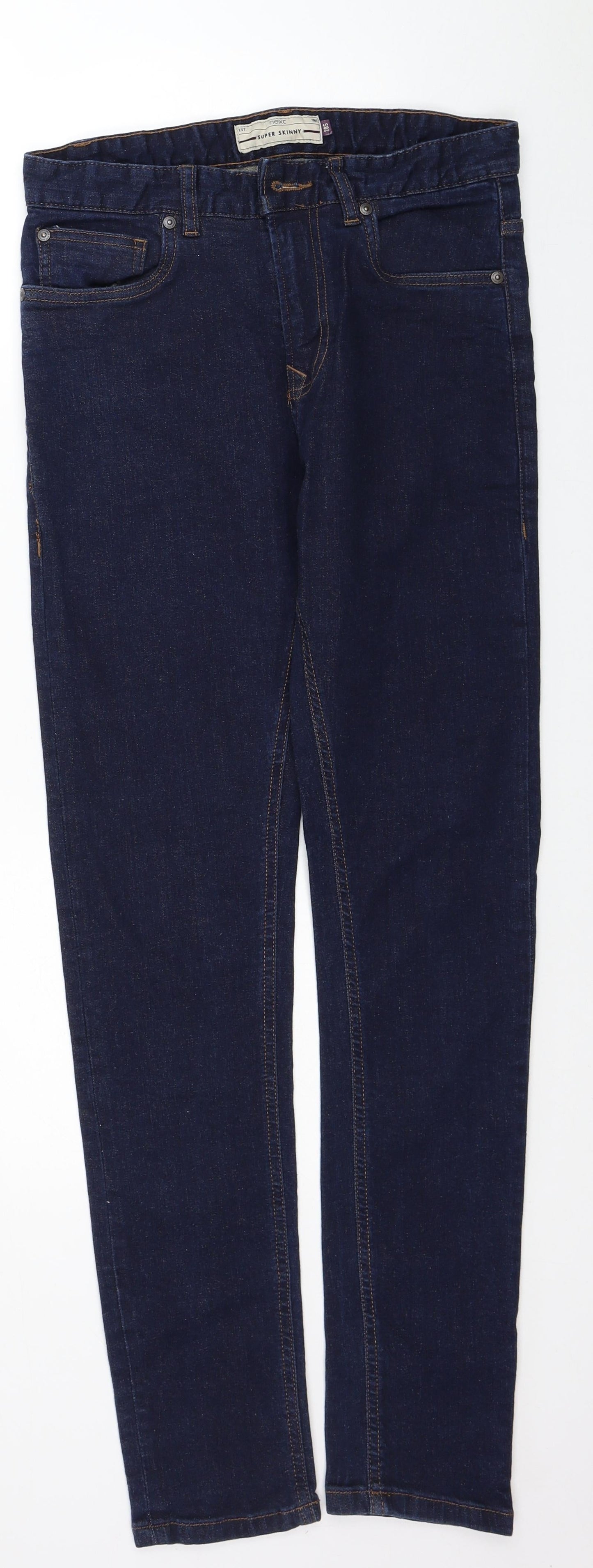 NEXT Womens Blue Cotton Skinny Jeans Size 28 in L29 in Regular Zip