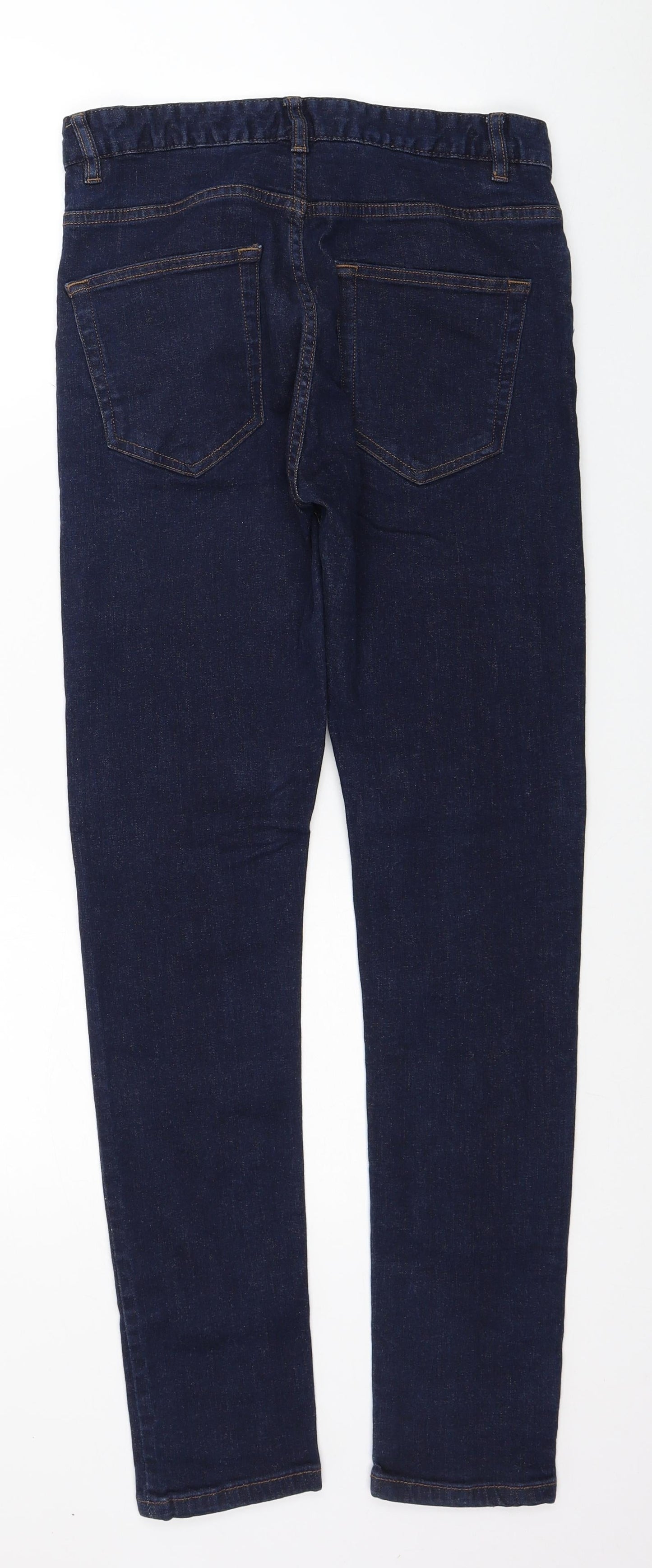 NEXT Womens Blue Cotton Skinny Jeans Size 28 in L29 in Regular Zip