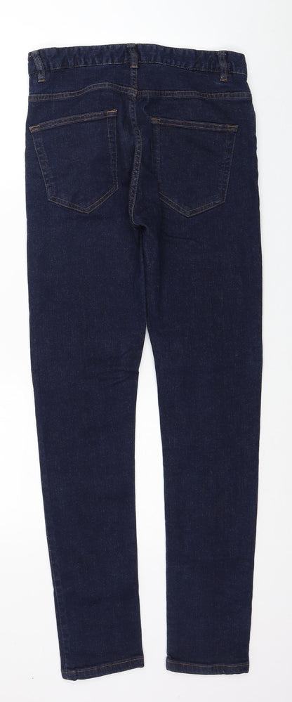 NEXT Womens Blue Cotton Skinny Jeans Size 28 in L29 in Regular Zip