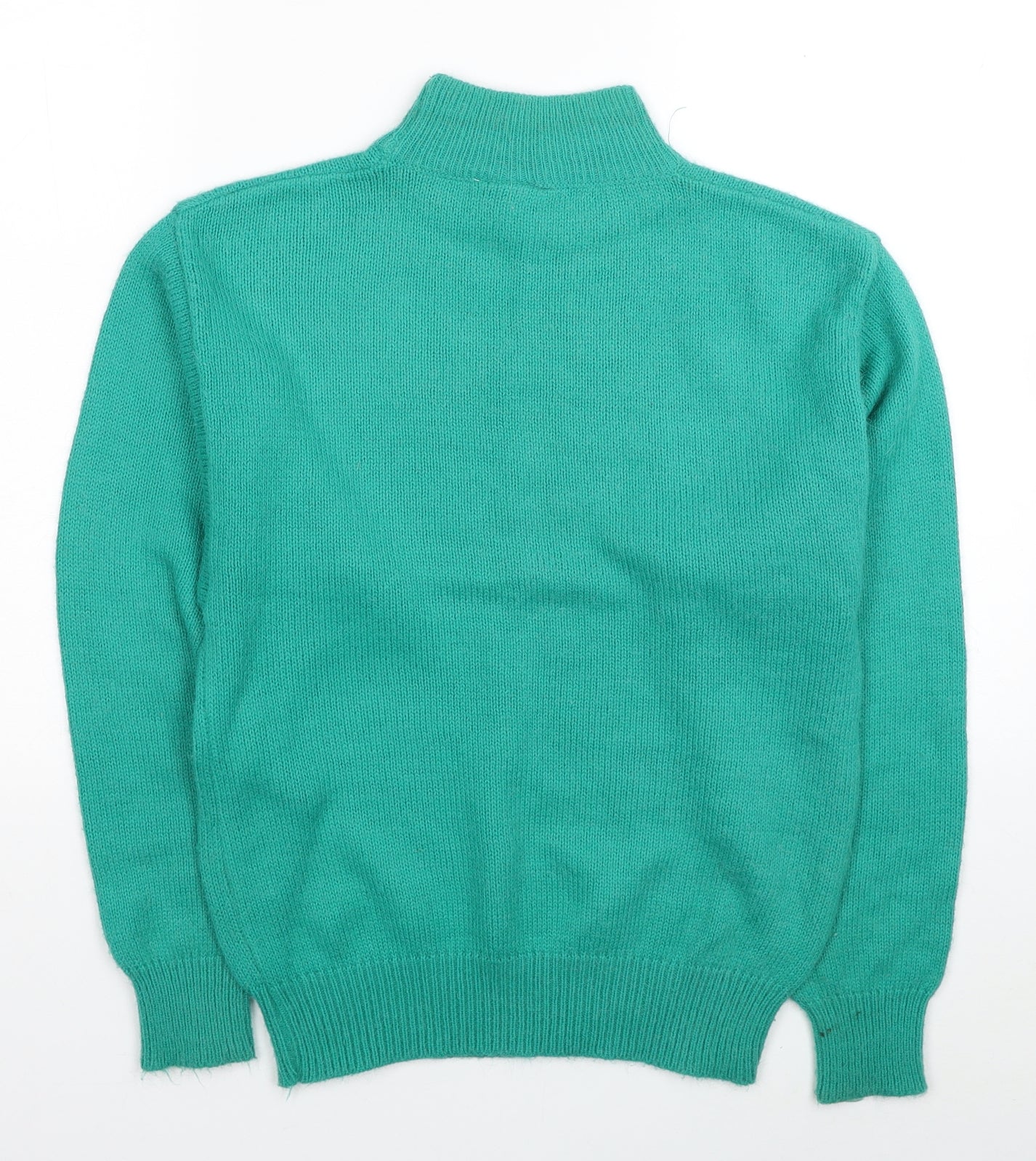 Womens UK Size 10 Poppy Green Pullover Jumper