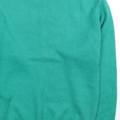 Womens UK Size 10 Poppy Green Pullover Jumper