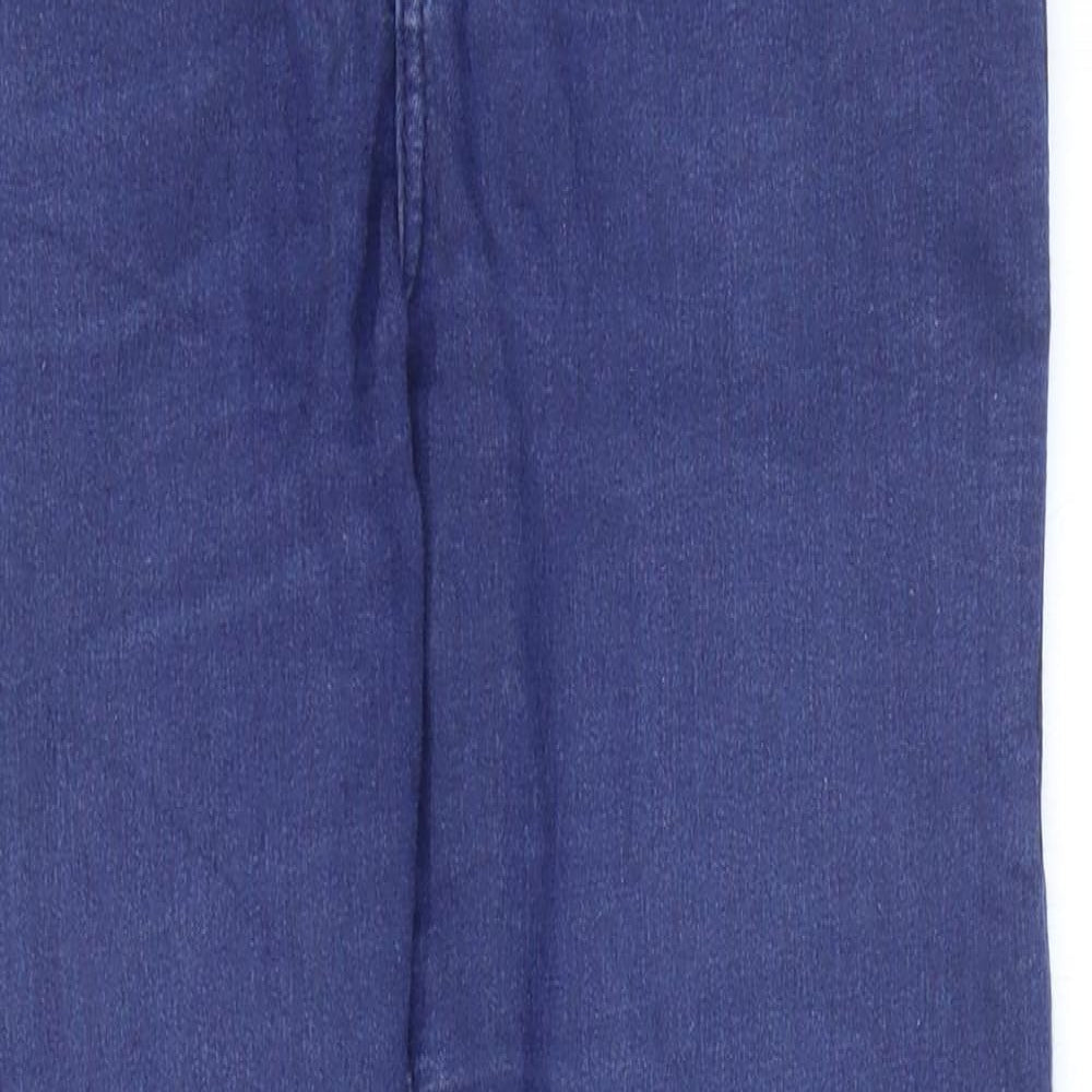 Topshop Womens Blue Cotton Skinny Jeans Size 28 in L26 in Regular Zip