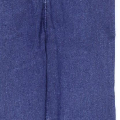 Topshop Womens Blue Cotton Skinny Jeans Size 28 in L26 in Regular Zip