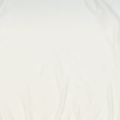 Damart Womens White Round Neck Geometric Acrylic Pullover Jumper Size 10