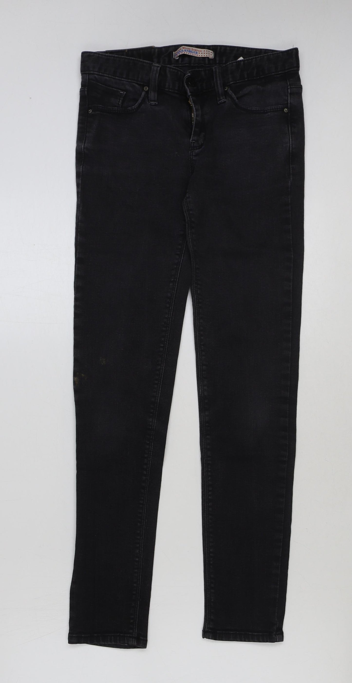 Kellanblue Womens Black Cotton Skinny Jeans Size 27 in L29 in Regular Button