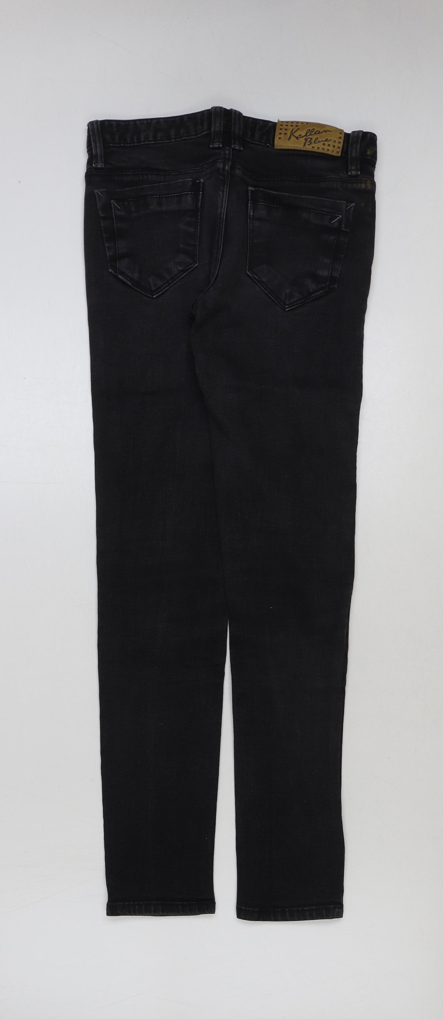 Kellanblue Womens Black Cotton Skinny Jeans Size 27 in L29 in Regular Button