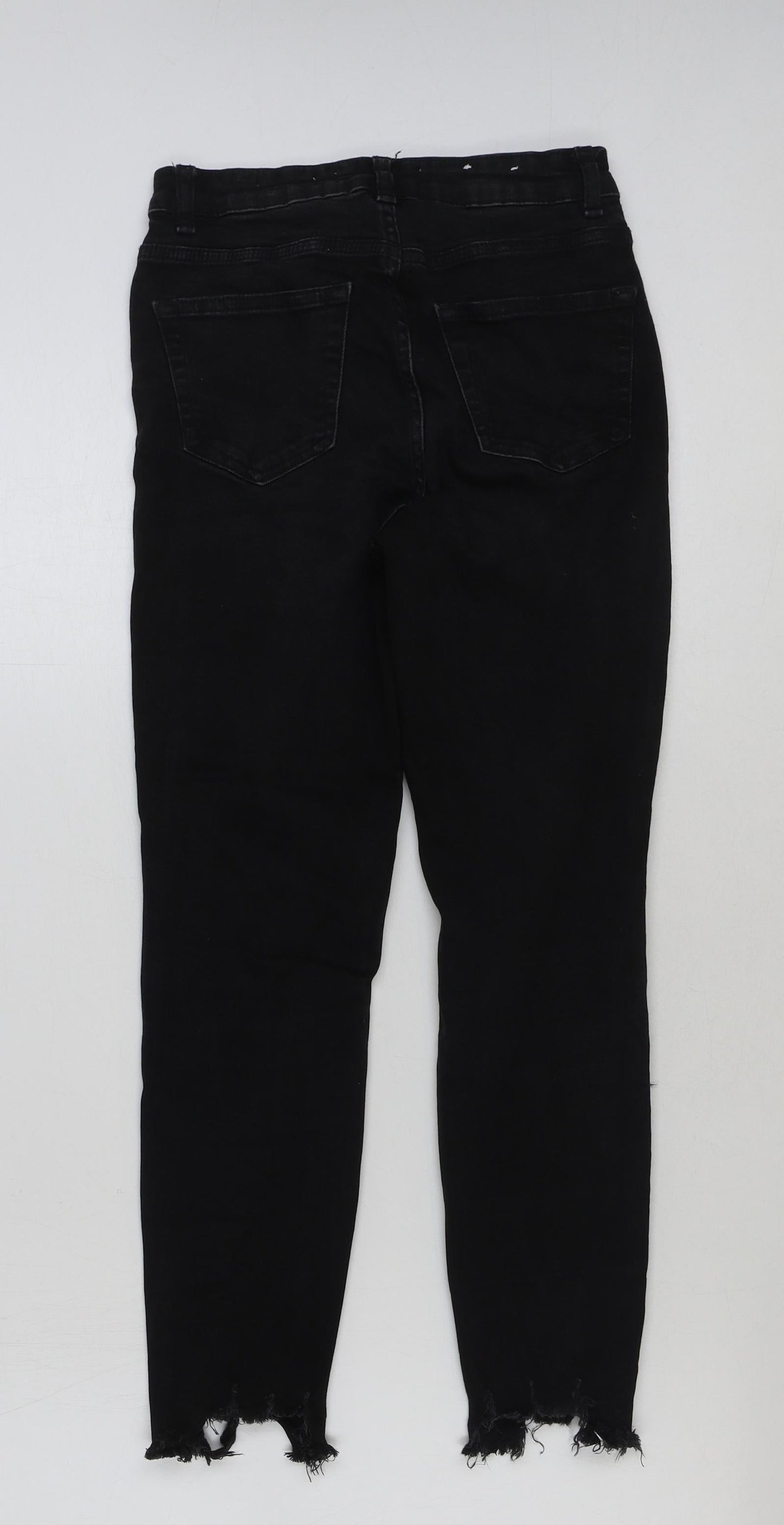 New Look Womens Black Cotton Skinny Jeans Size 8 L25 in Regular Button