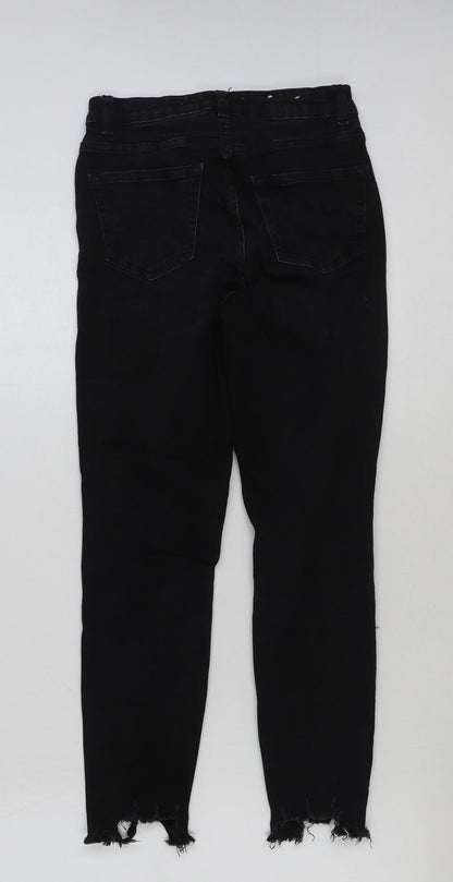 New Look Womens Black Cotton Skinny Jeans Size 8 L25 in Regular Button