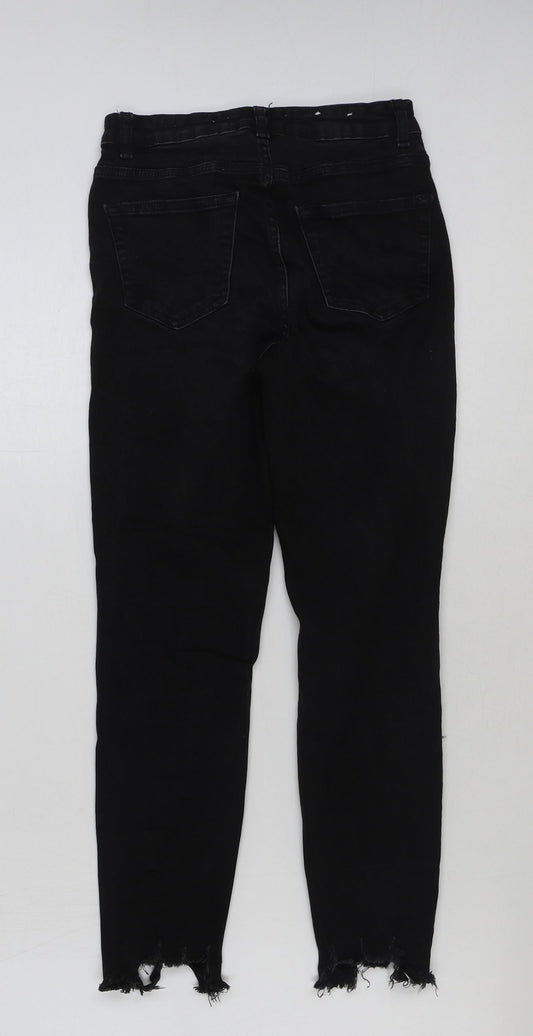 New Look Womens Black Cotton Skinny Jeans Size 8 L25 in Regular Button