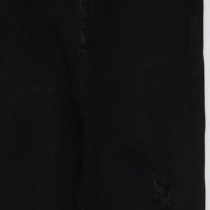 New Look Womens Black Cotton Skinny Jeans Size 8 L25 in Regular Button