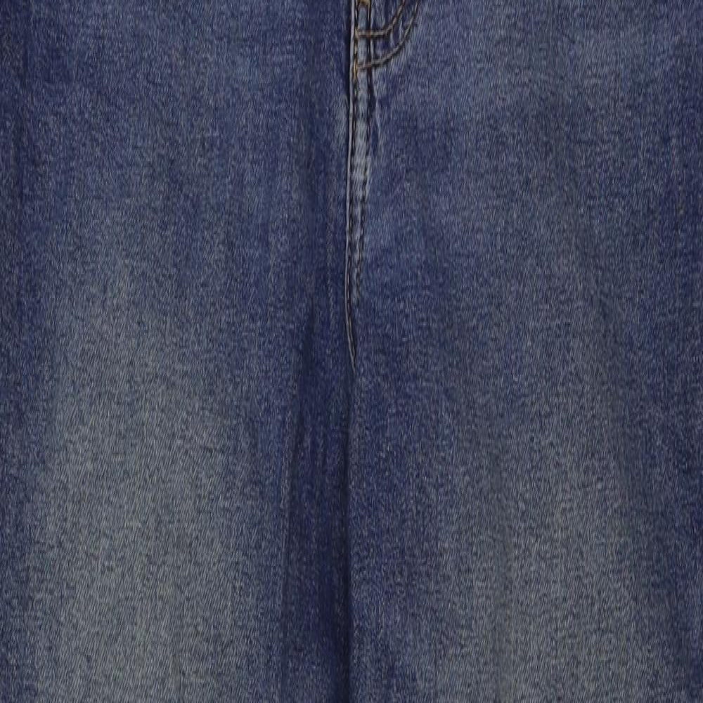 Topshop Womens Blue Cotton Skinny Jeans Size 28 in L30 in Regular Button