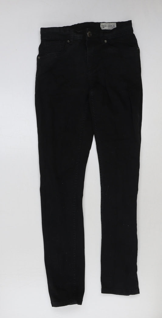 Denim & Co. Mens Black Cotton Skinny Jeans Size 28 in L32 in Regular Button