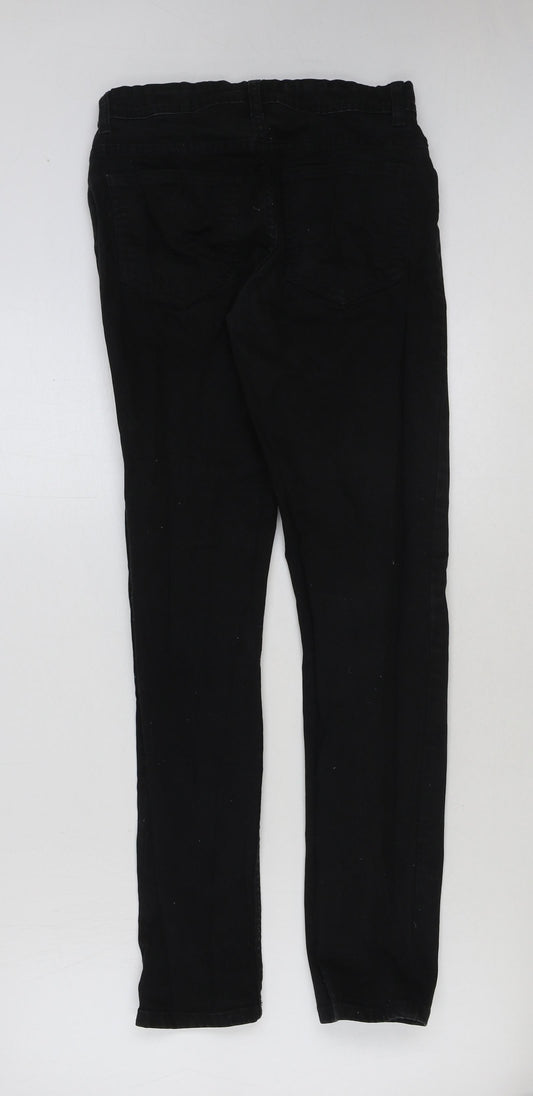 Denim & Co. Mens Black Cotton Skinny Jeans Size 28 in L32 in Regular Button