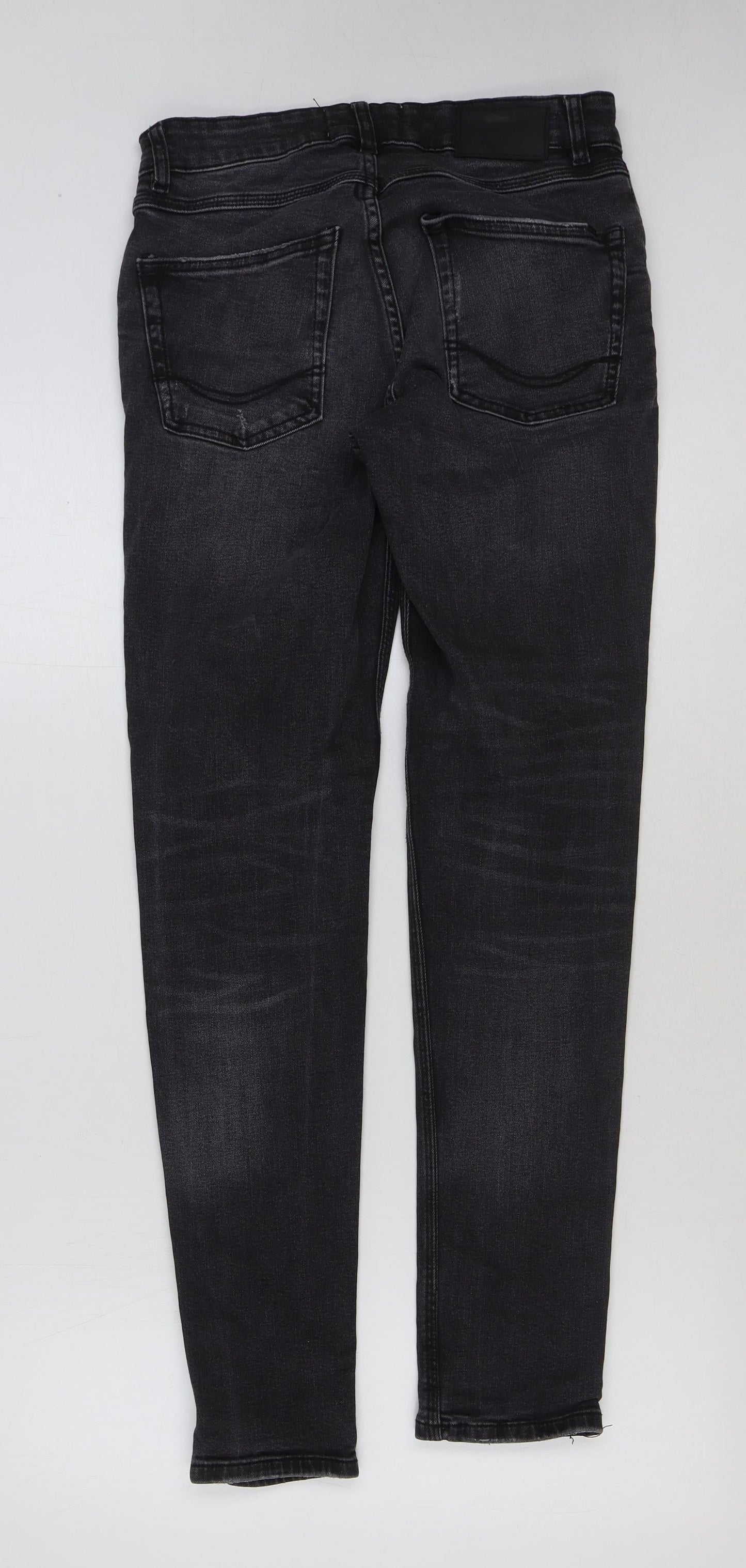 Pull&Bear Womens Black Cotton Skinny Jeans Size 10 L31 in Regular Button