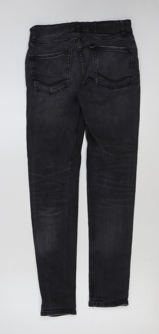 Pull&Bear Womens Black Cotton Skinny Jeans Size 10 L31 in Regular Button