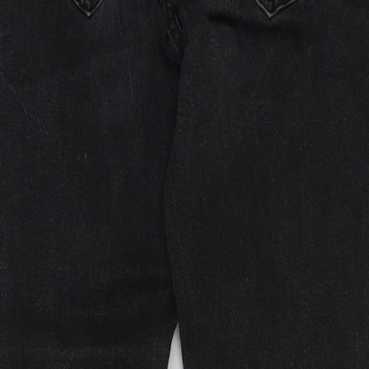 Denim & Co. Womens Grey Cotton Skinny Jeans Size 10 L25 in Regular Button