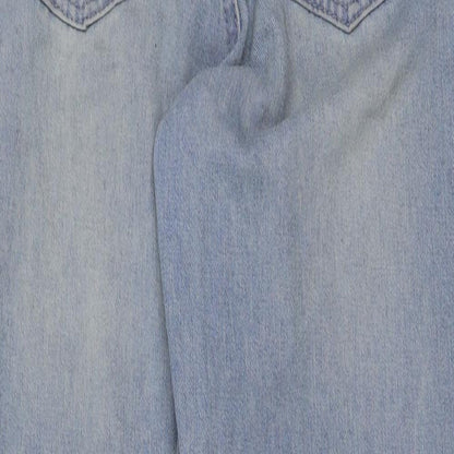 Missguided Womens Blue Cotton Mom Jeans Size 4 L28 in Regular Button