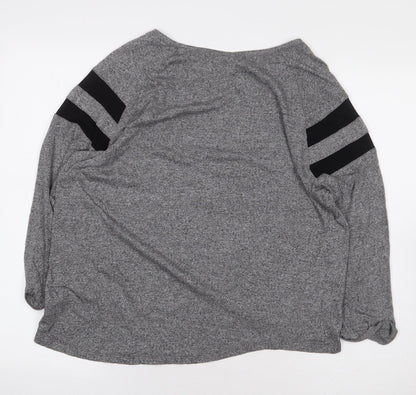 Womens UK Size M H&M Grey Basic T-Shirt