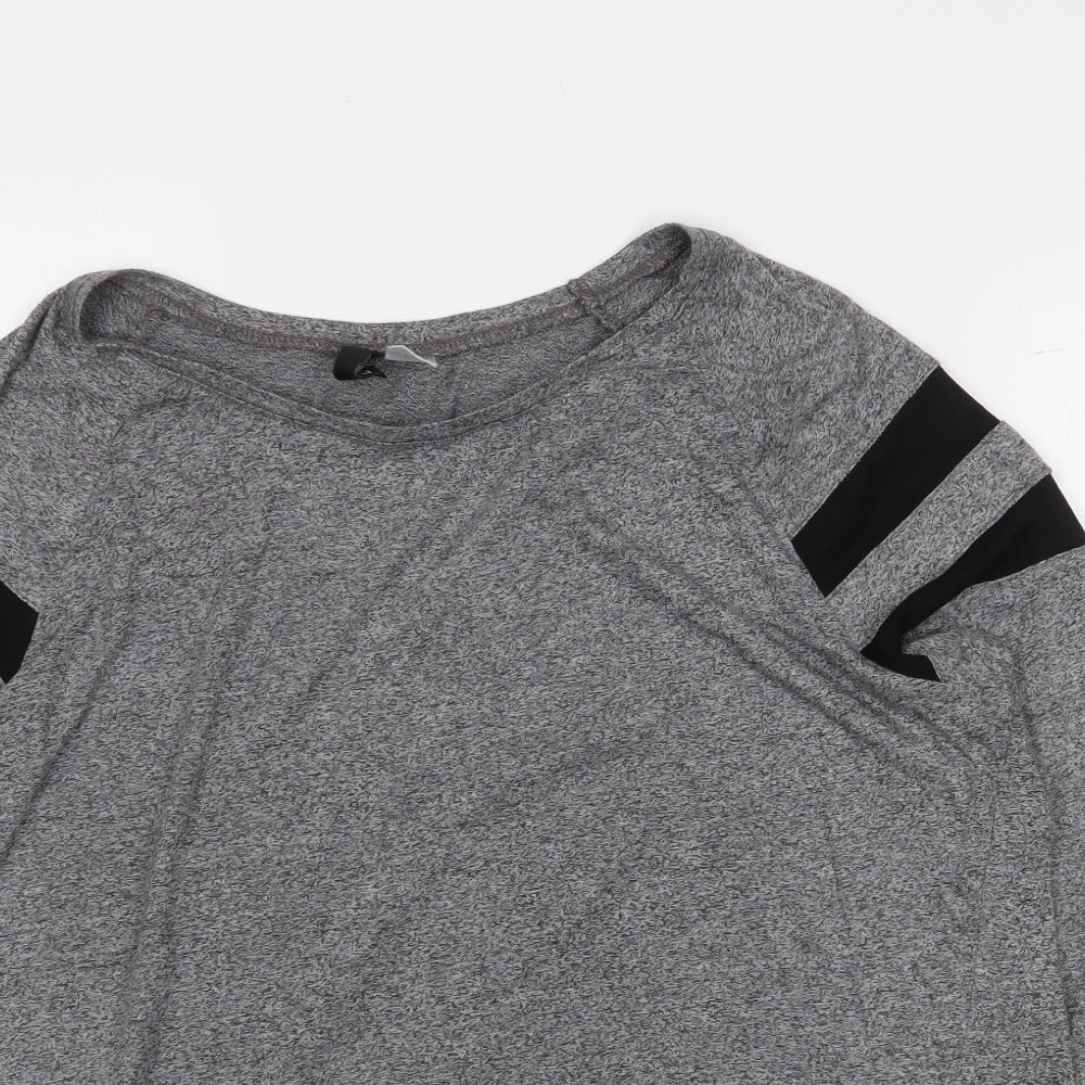 Womens UK Size M H&M Grey Basic T-Shirt