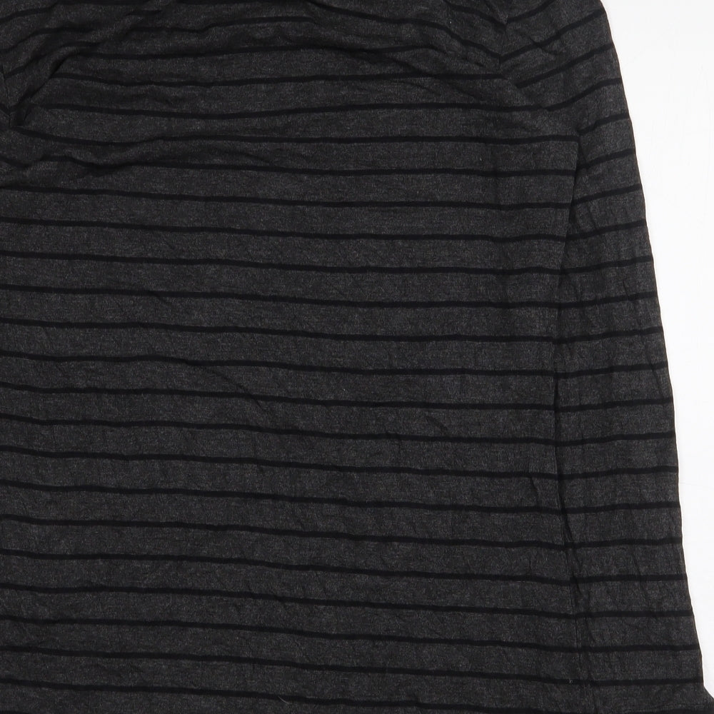 Womens UK Size M Cable & Gauge Grey Basic T-Shirt