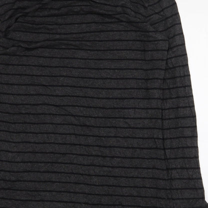 Womens UK Size M Cable & Gauge Grey Basic T-Shirt