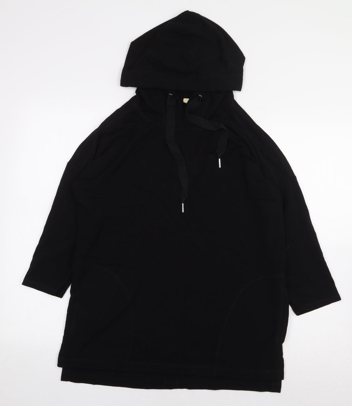 Cable & Gauge Womens Black Viscose Pullover Hoodie Size M Pullover