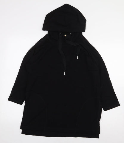 Cable & Gauge Womens Black Viscose Pullover Hoodie Size M Pullover