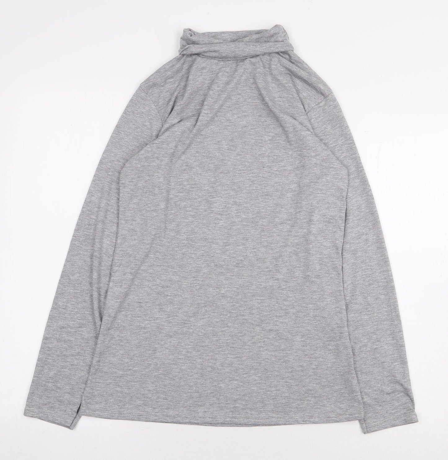 Womens UK Size S Preworn Grey Basic T-Shirt