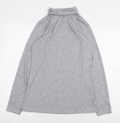 Womens UK Size S Preworn Grey Basic T-Shirt