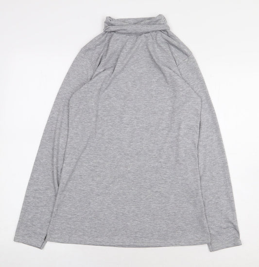 Womens UK Size S Preworn Grey Basic T-Shirt