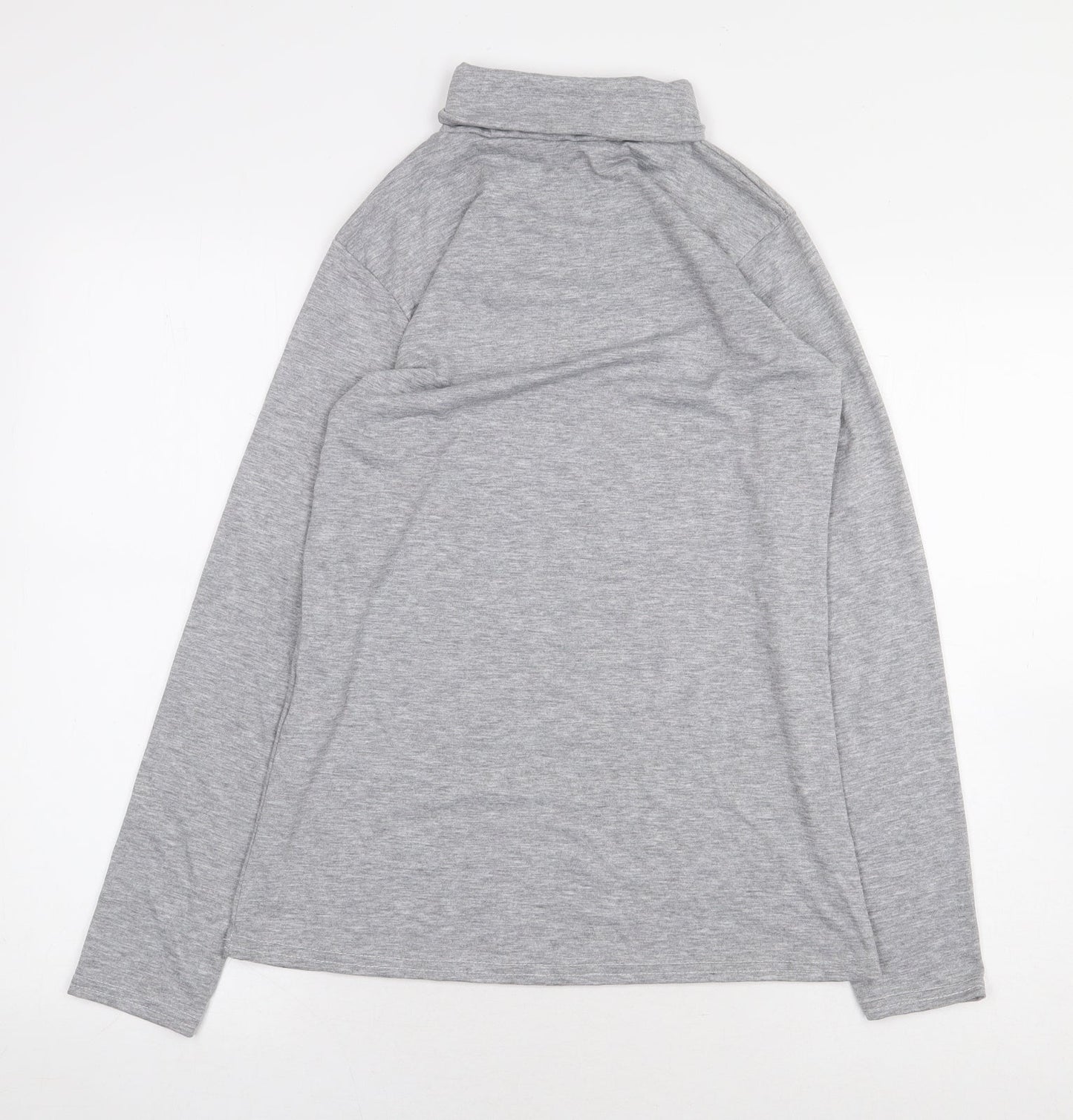 Womens UK Size S Preworn Grey Basic T-Shirt