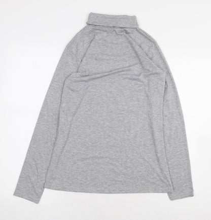Womens UK Size S Preworn Grey Basic T-Shirt
