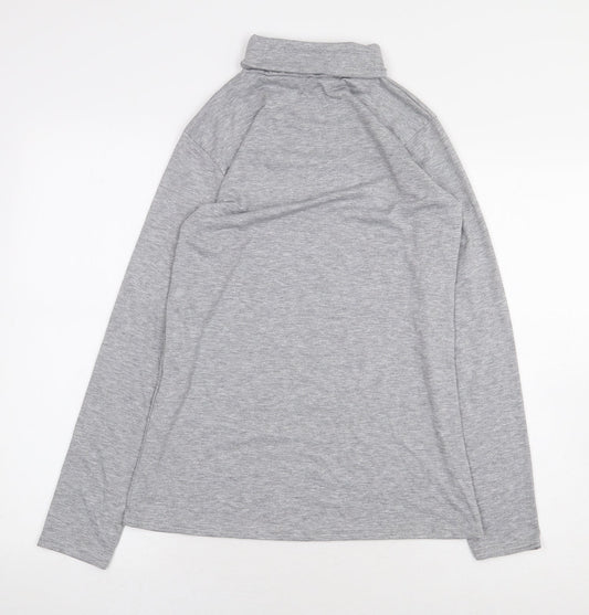 Womens UK Size S Preworn Grey Basic T-Shirt