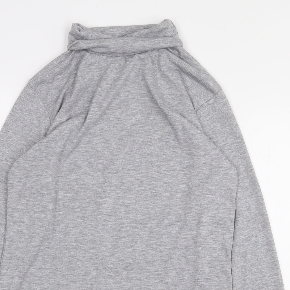 Womens UK Size S Preworn Grey Basic T-Shirt