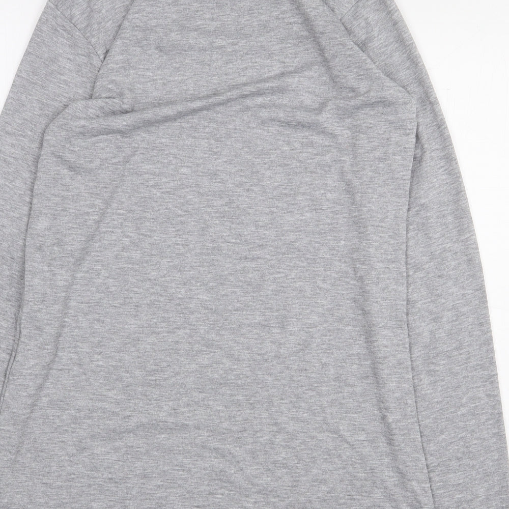 Womens UK Size S Preworn Grey Basic T-Shirt