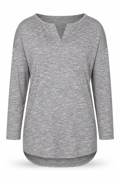 Womens UK Size 10 Papaya Grey Basic T-Shirt