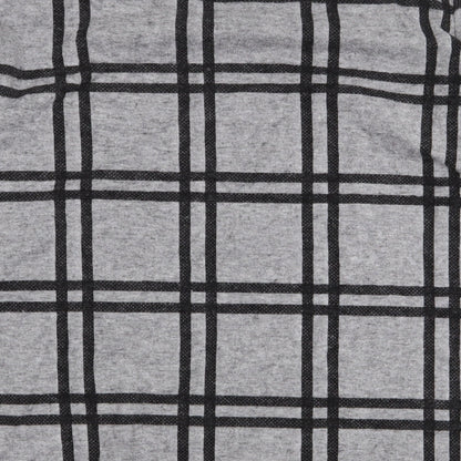 TU Womens Grey Check Polyester Pullover Sweatshirt Size 18 Pullover