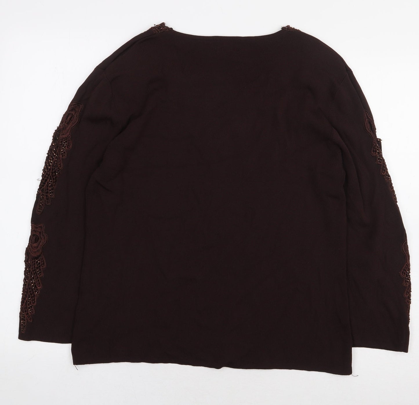 Womens UK Size M Roman Originals Brown Basic Blouse