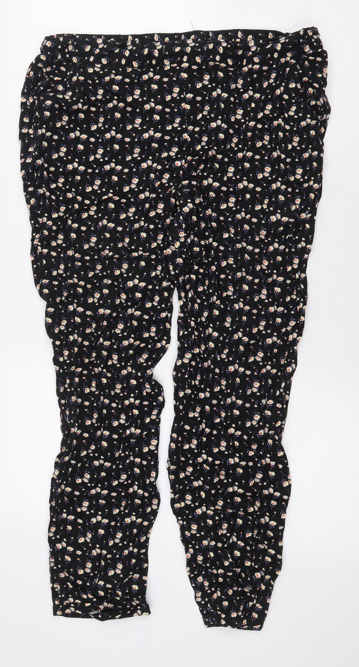 Old Khaki Womens Beige Floral Viscose Trousers Size 36 in L25 in Regular