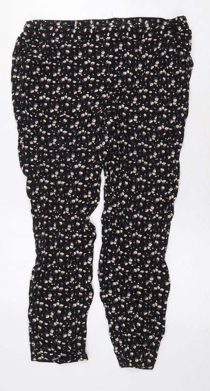 Old Khaki Womens Beige Floral Viscose Trousers Size 36 in L25 in Regular