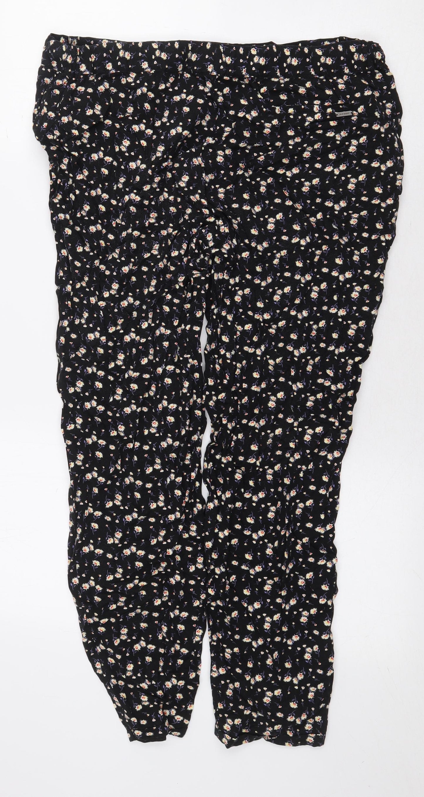 Old Khaki Womens Beige Floral Viscose Trousers Size 36 in L25 in Regular