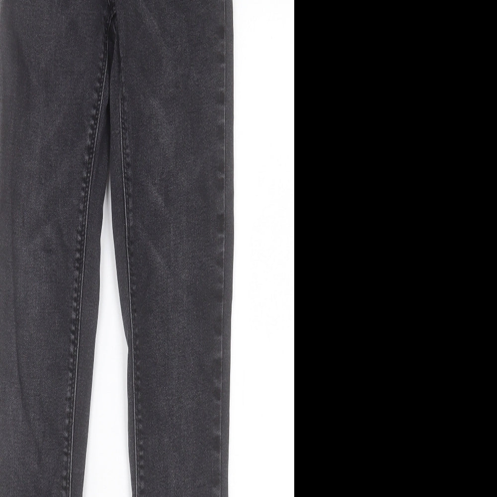 Denim & Co. Womens Black Cotton Skinny Jeans Size 4 L29 in Regular Button