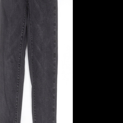 Denim & Co. Womens Black Cotton Skinny Jeans Size 4 L29 in Regular Button