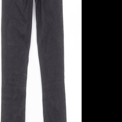 Denim & Co. Womens Black Cotton Skinny Jeans Size 4 L29 in Regular Button