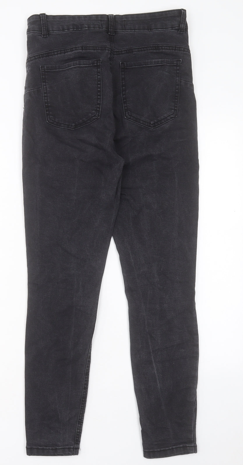 Denim & Co. Womens Black Cotton Skinny Jeans Size 10 L27 in Regular Button