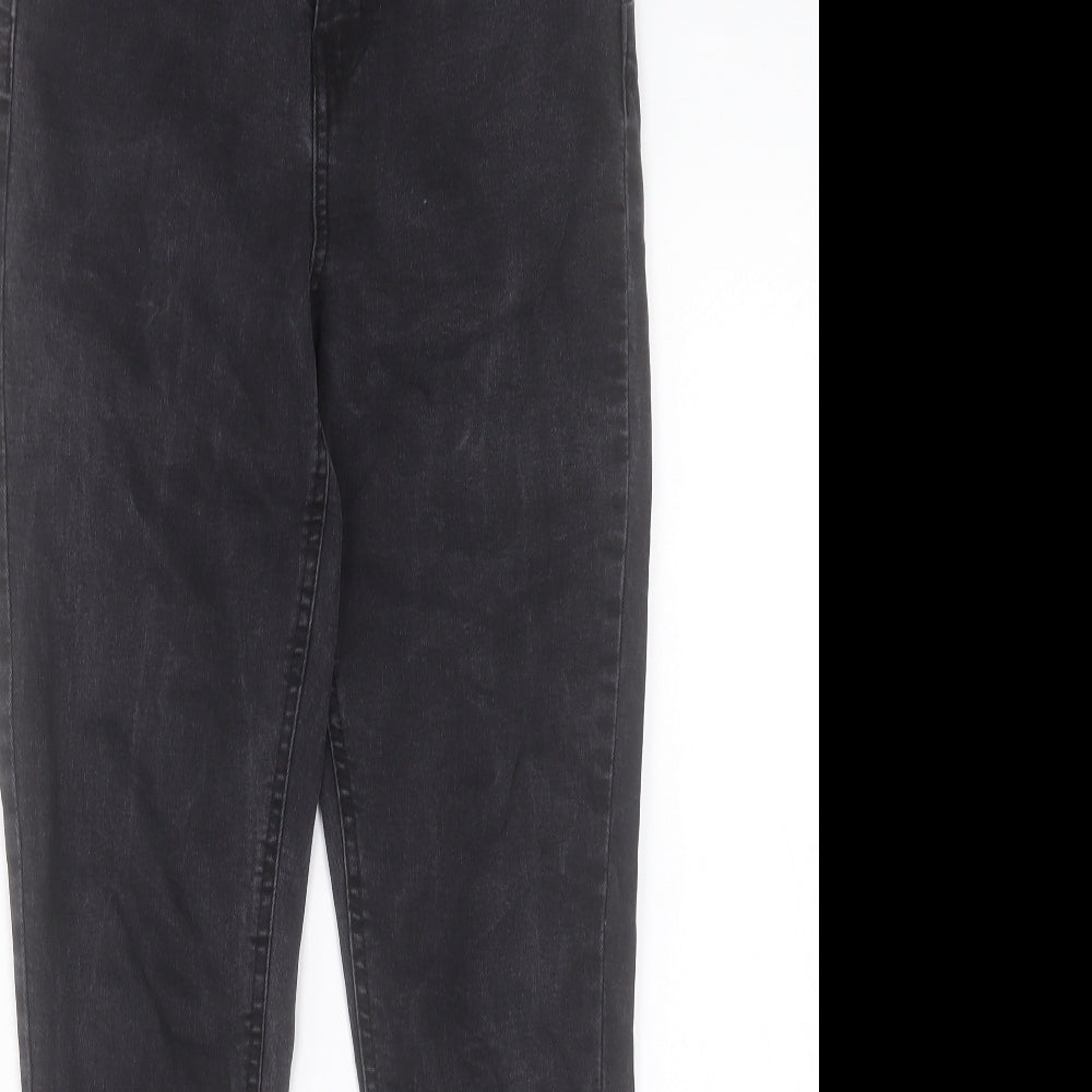 Denim & Co. Womens Black Cotton Skinny Jeans Size 10 L27 in Regular Button