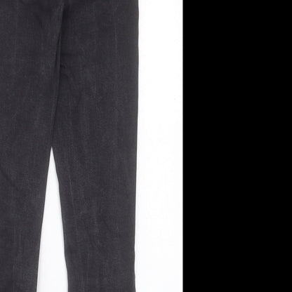 Denim & Co. Womens Black Cotton Skinny Jeans Size 10 L27 in Regular Button