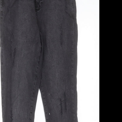 Denim & Co. Womens Black Cotton Skinny Jeans Size 12 L26 in Regular Button