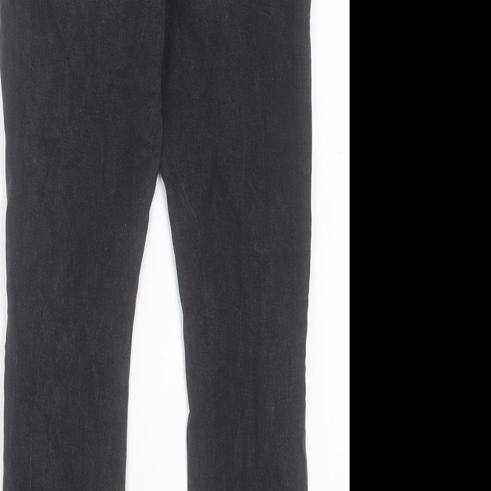 Denim & Co. Womens Black Cotton Skinny Jeans Size 12 L26 in Regular Button