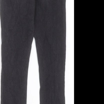 Denim & Co. Womens Black Cotton Skinny Jeans Size 12 L26 in Regular Button